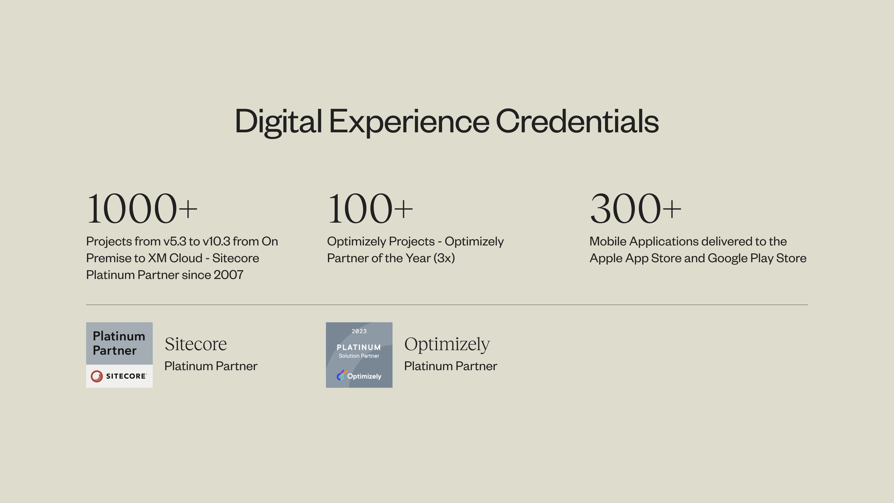 Digital Experience Creds